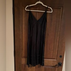 See by Chloe Black Crinkle Fit and Flare Dress